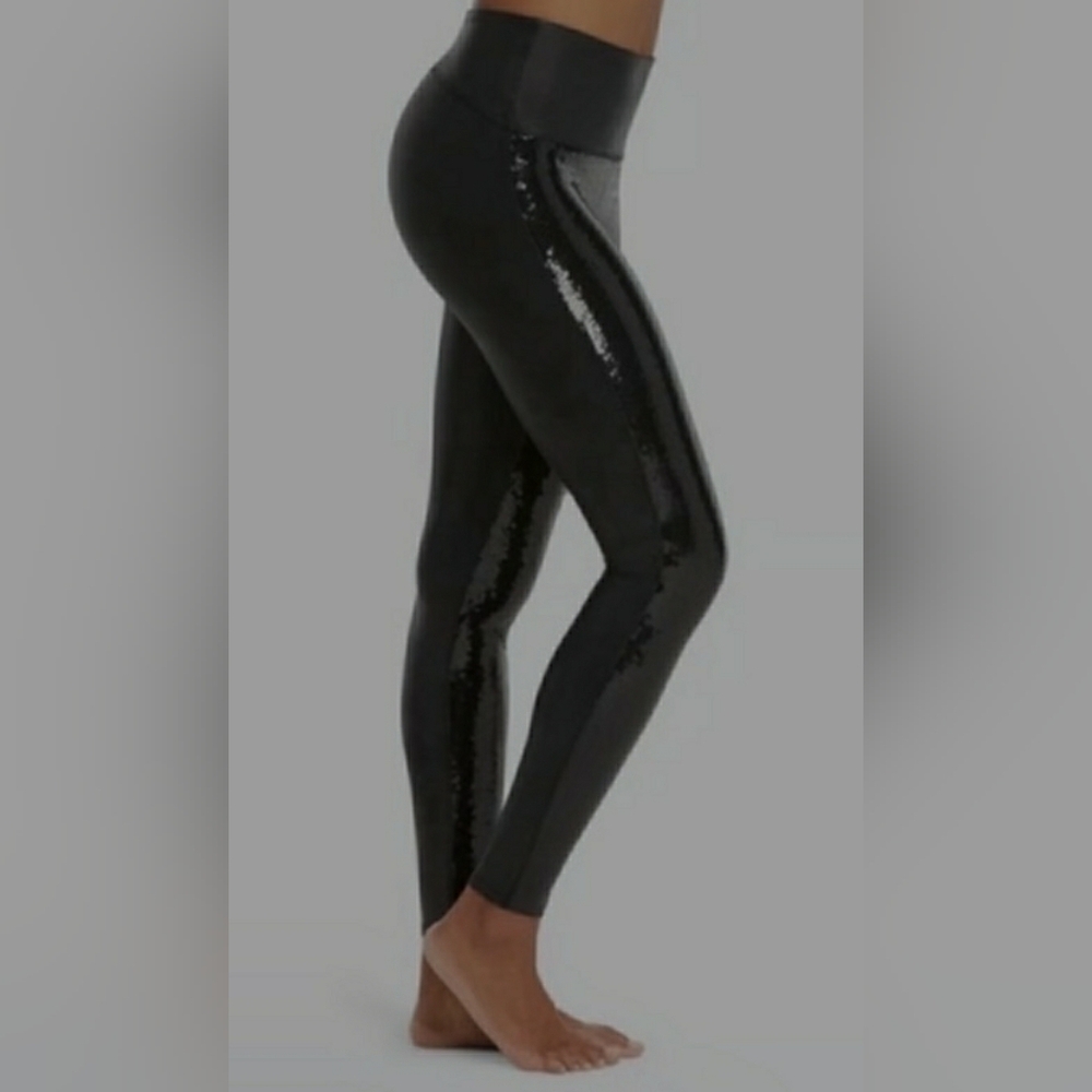 SPANX Black Sequin Leggings